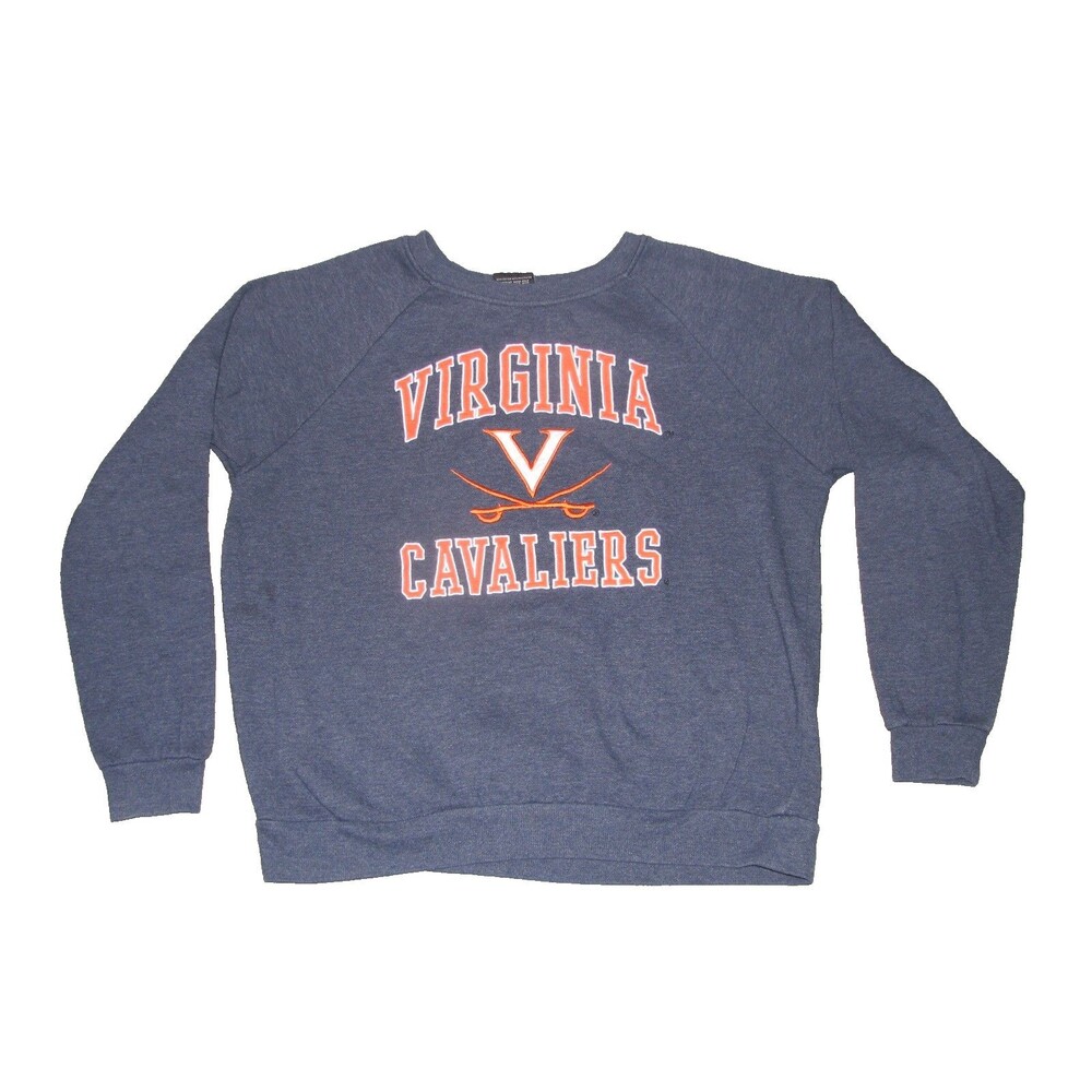 University of Virginia UVA Cavaliers Navy Blue Sweatshirt Women's Size L